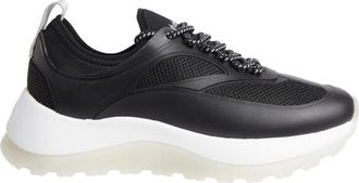 Calvin Klein Black Pearl Mix Lace-Up Sneakers - Dames - Sneakers - Zwart - 39 EU - Polyester - Schoenen