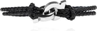 Ferragamo Leren armband - Heren - Armbanden - Zwart - S - Leer - Accessoires