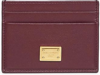 Dolce & Gabbana Tarjetero en piel de becerro Plong&eacute; - Accessories - Mujer - Rojo - ONE SIZE