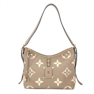 Louis Vuitton Pre-owned Monogram Empreinte Shoulder Pouch - Dames - Vintage Schoudertas - Beige - ONE Size - Leer - Vintage