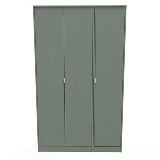 Welcome Furniture Breda Ready Assembled 3 Door Wardrobe in Reed Green - Welcome Furniture | TJ Hughes
