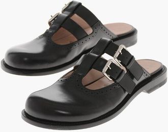 Loewe Brushed Leather Mary Jane Mules size 37