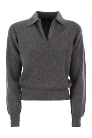 Fabiana Filippi Ribbed Knit With Polo Neck