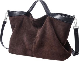 Generic Frosted Tote Bag, Compatible For Women, Large Capacity Handbag, Shoulder, Crossbody, Simple Commuter(Coffee)