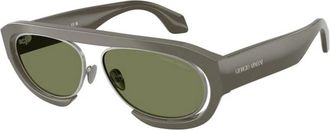 Giorgio Armani Ar 8239 Zonnebril - Heren - Zonnebrillen - Grijs - 57 MM - Accessoires