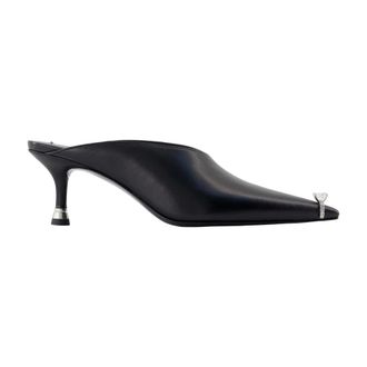 Alexander Wang Akilita Ring Mule - Dames - Muiltjes - Zwart - 36 EU - Leer - Schoenen