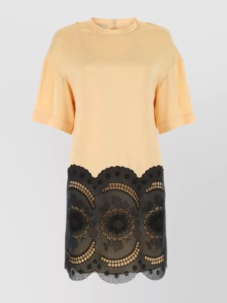 Stella McCartney lace trim satin midi dress