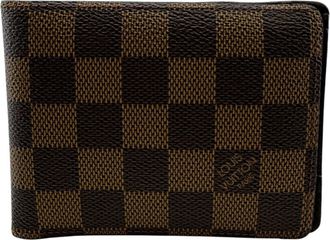 Louis Vuitton Damier Brown Damier Canvas Galle Damier Canvas Wallet (Bi-Fold) (Pre-Owned)