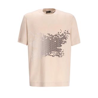 Emporio Armani Short Sleeve T-Shirt - Heren - T-shirts - Beige - M - Tops