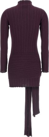 Giuseppe Di Morabito Womens Purple Wool Short Dress