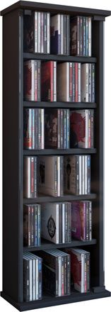 ebuy24 Madera Cd Dvd Soporte Estante Vetro Puerta De Vidrio 92x31x18 - Vcm