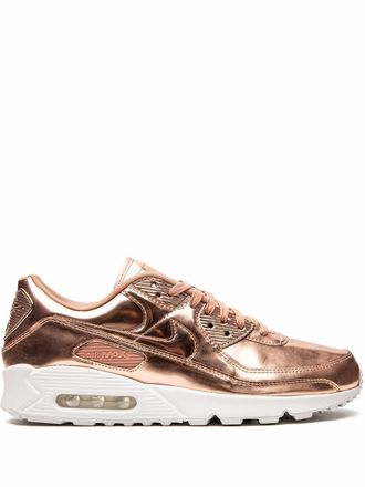 Nike Air Max 90 low-top sneakers - women - Patent Leather/Polyamide/Rubber - 10.5 - Pink