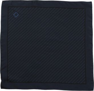 Dolce & Gabbana Silk Geometric Weave Pocket Square - Navy