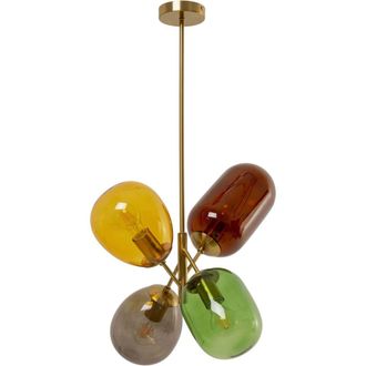Kare Design L&aacute;mpara colgante 85 cm de vidrio multicolor