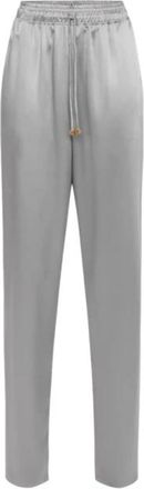Elisabetta Franchi Grijze Joggingbroek met Gouden Details - Dames - Sweatpants - Grijs - M - Broeken