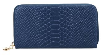 Cluty Geldb&ouml;rse CLUTY, Damen, blau, Leder, Kleinlederwaren Geldb&ouml;rse, echt Leder, Made in Italy