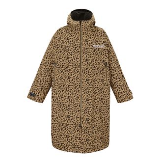 Regatta Womens Unisex Adult Leopard Print Waterproof Reversible Changing Robe (Multicoloured) - Green - Size X-Small/Small