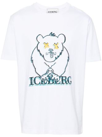 Iceberg graphic-print cotton T-shirt - White
