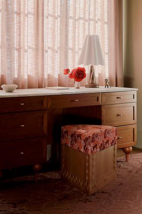 Anthropologie Fern Marble Top Executive Desk