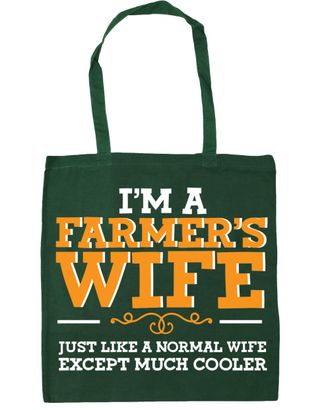 HippoWarehouse Im a farmers wife just like a normal wife except much cooler Tote Shopping Gym Beach Bag 42cm x38cm, 10 litres