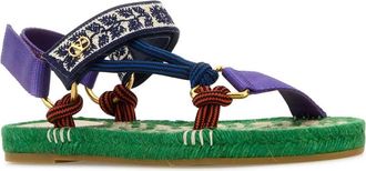 Valentino Garavani Womens Espadrillas Sandal Multicolor Fabric