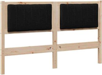 vidaXL Cabecero Tapizado Marr&oacute;n 140 Cm Madera De Pino Macizo Vidaxl