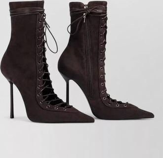 Le Silla suede lace-up ankle boots