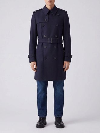 Burberry Double-Breasted Pure Cashmere Trench Coat with Belt