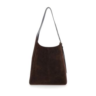 Tory Burch Shoulder Bags, female, Brown, ONE SIZE, Brown Suede Hobo Bag
