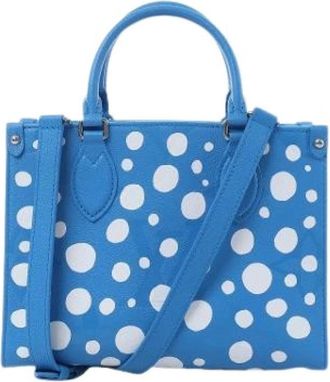 Louis Vuitton Pre-owned On The Go PM Tote Bag - Dames - Vintage Shopper - Blauw - ONE Size - Leer - Vintage