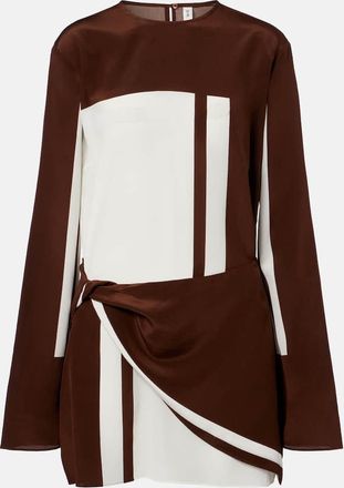 Sir. Miniabito in raso di seta con stampa