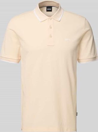 HUGO BOSS Regular Fit Poloshirt mit Label-Print Modell Parlay in Orange, Gr&ouml;&szlig;e XL