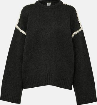 Toteme Embroidered wool and cashmere sweater