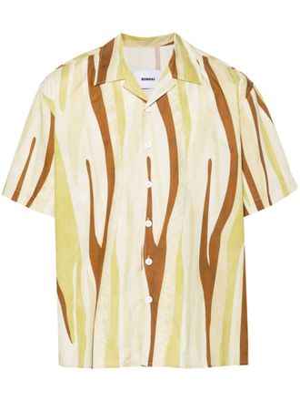 BONSAI Camicia con stampa astratta - Giallo