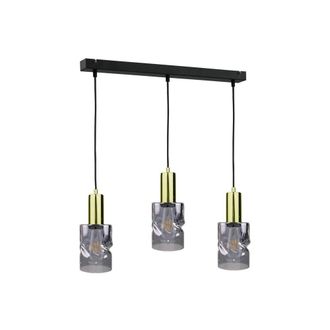 Netlighting Cross Bar Pendant Ceiling Light Black 60cm 3x E27