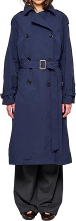 OOF Wear Blue Trench Compact Nylon Trench Coat