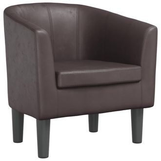 vidaXL Vidaxl - Sill&oacute;n Cuero Sint&eacute;tico Marr&oacute;n