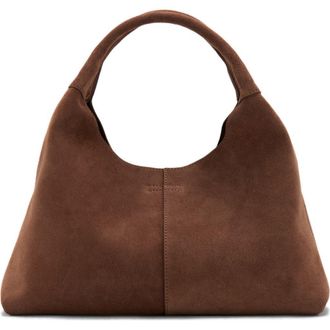 Mango Suede Shoulder Bag in Brown at Nordstrom