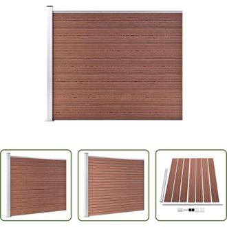 vidaXL vidaXL Barriera da giardino - Pannello di Recinzione in WPC 175x146 cm Marrone