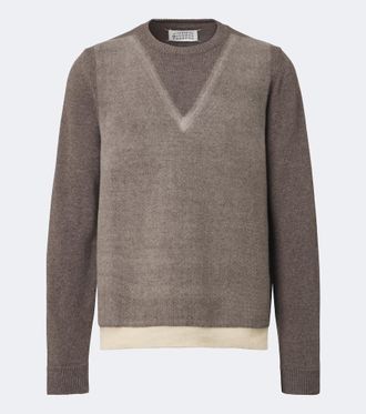 Maison Margiela Printed virgin wool sweater