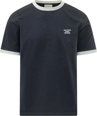 Dr&ocirc;le de Monsieur T-shirt met ronde hals - Heren - T-shirts - Blauw - S - Tops