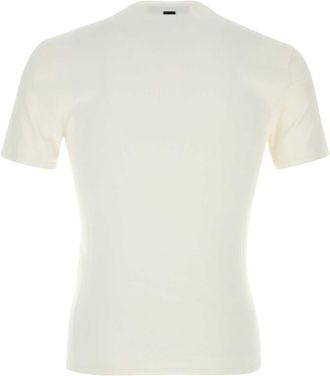 Gucci Mens White Knit T-Shirt Viscose Mix T-shirts And Polos