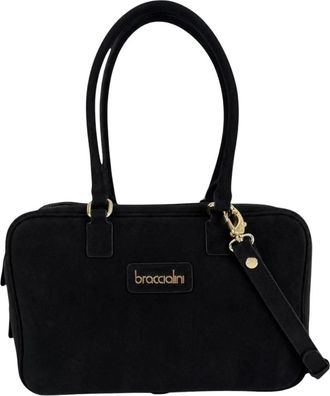 Braccialini Tassen, Dames, Zwart, ONE Size, Leer, Sara Schoudertas