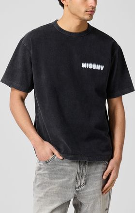 Misbhv Mens Diffuse logo faded T-shirt