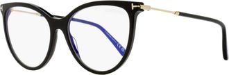 Tom Ford Womens Magnetic Clip-on Eyeglasses TF5994-B 001 Black/Gold 56mm