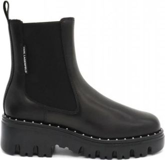Karl Lagerfeld Kombat Chelsea Boots - Dames - Chelseaboots - Zwart - 39 EU - Leer - Schoenen