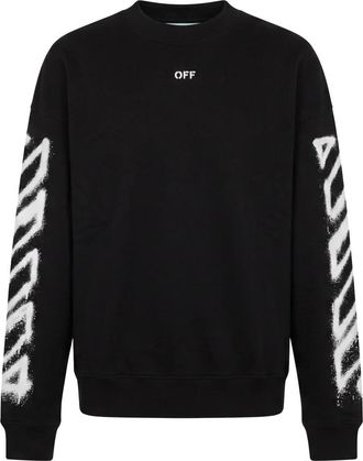 Off-white Crewneck Sweater - Heren - Sweatshirts - Zwart - 2XL - Katoen - Hoodies & sweatvesten