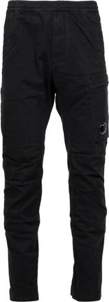 C.P. Company Stretch Satijnen Regular Cargo Broek - Heren - Straight fit broeken - Zwart - M - Satijn - Broeken