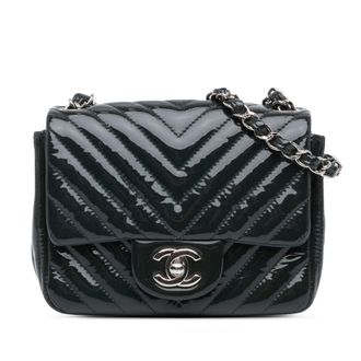 Chanel Mini Chevron Leren Schoudertas