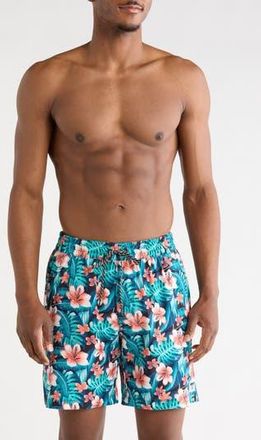 Hurley Cabana Floral Volley Swim Shorts in Black at Nordstrom Rack, Size X-Large